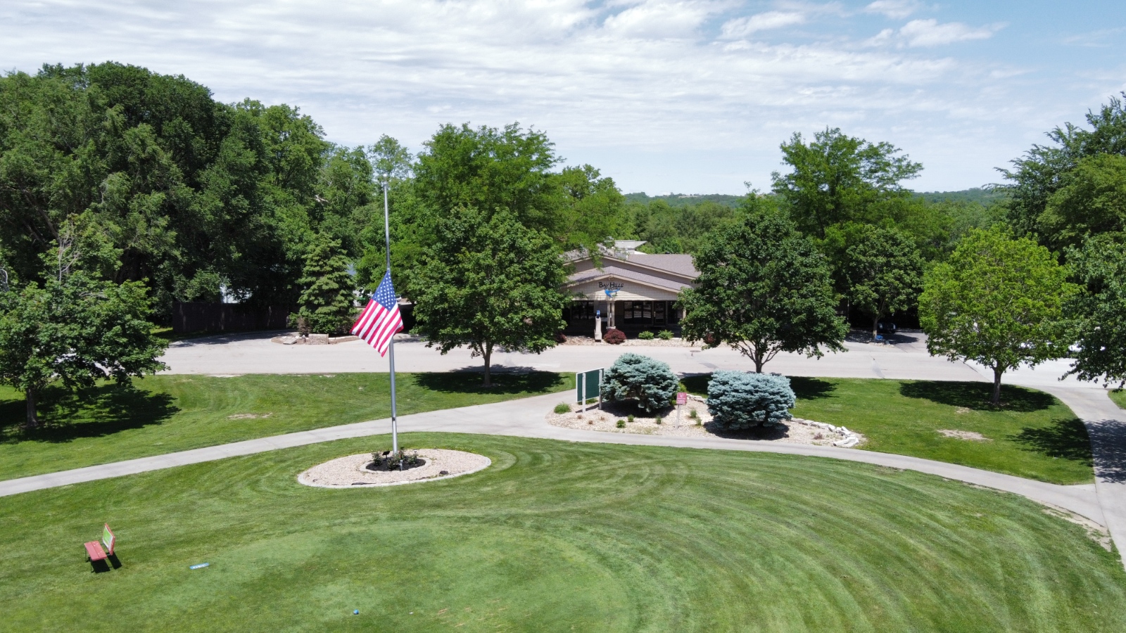 view of green with house