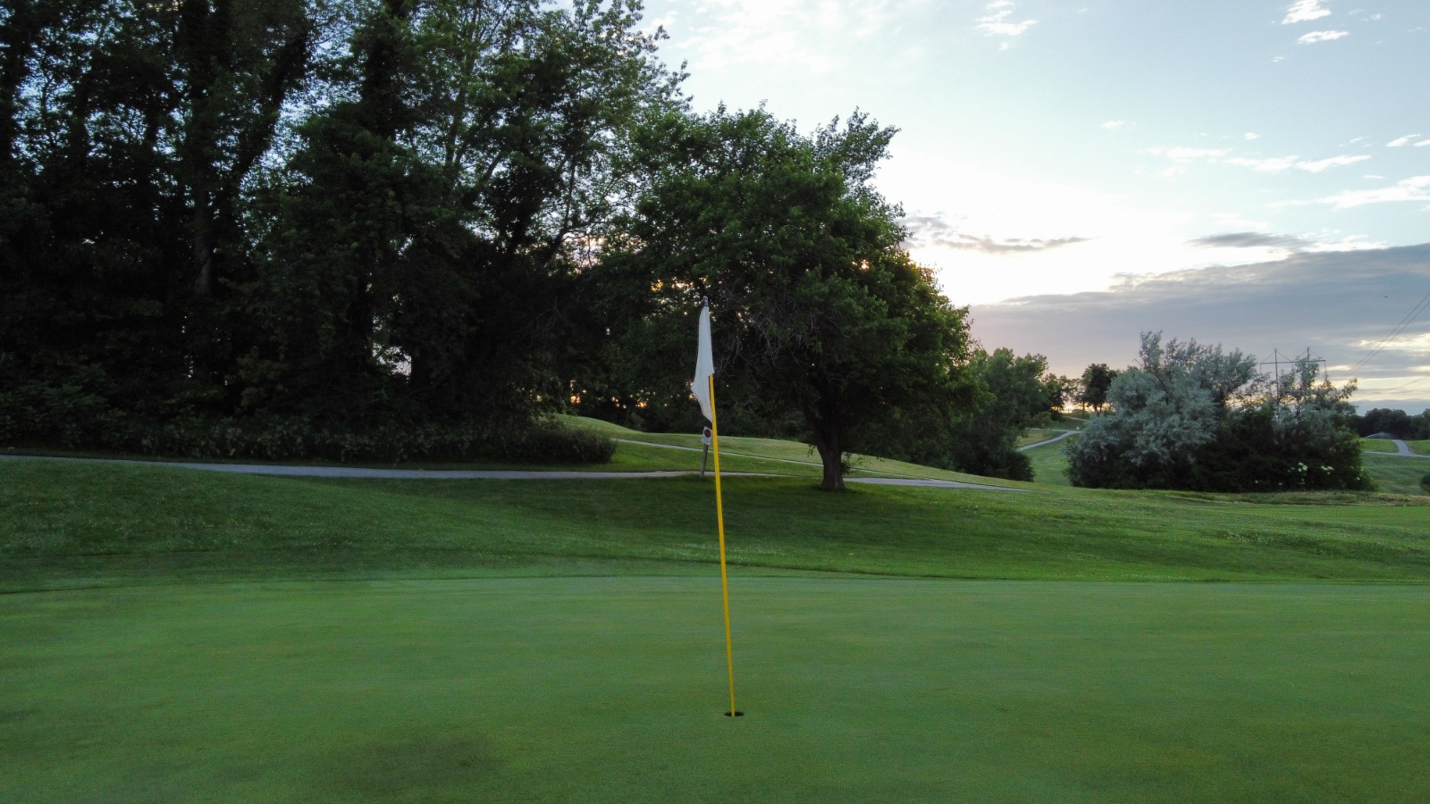 aerial view of golf course